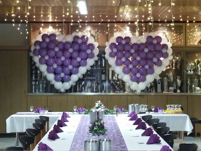 Hochzeit Ballondekoration im TSV "Bildung" Peine - Vereinsheim