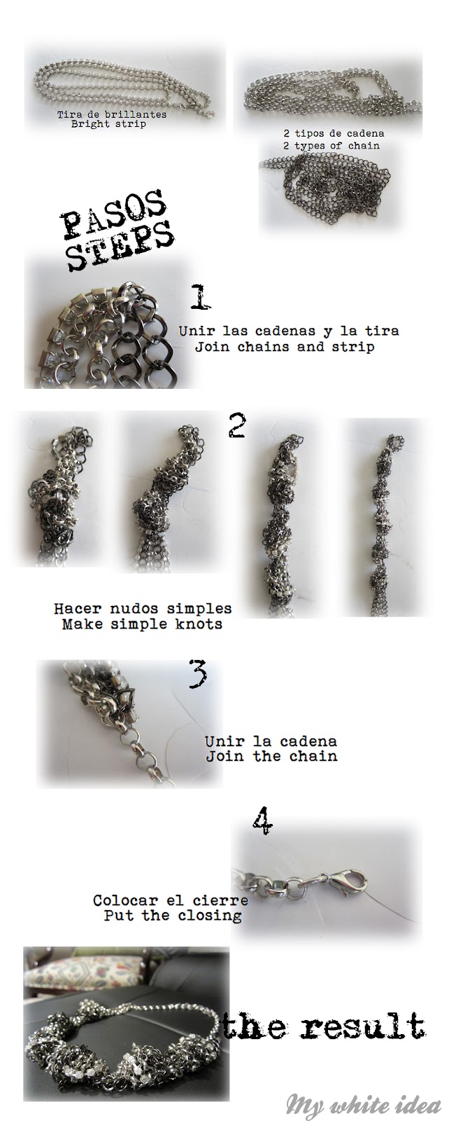 BRIGHT CHAIN NECKLACE DIY MY WHITE IDEA DIY