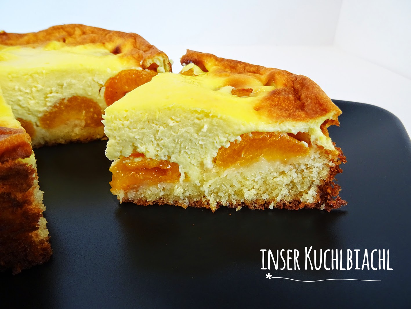 inser Kuchlbiachl Aprikosen Schmand Kuchen
