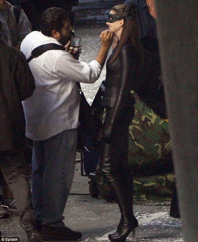 Anne Hathaway Catwoman costume Revealed
