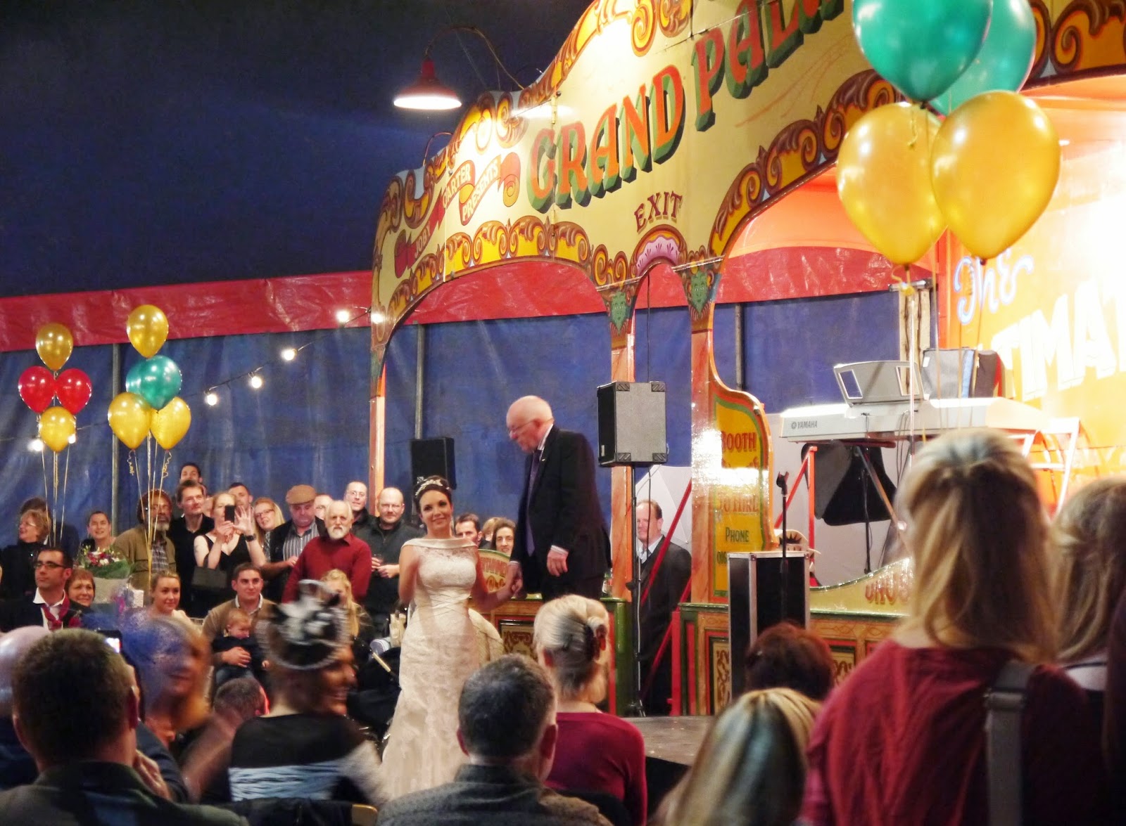 Carters Steam Fair Wedding - the bride with Paul Daniels