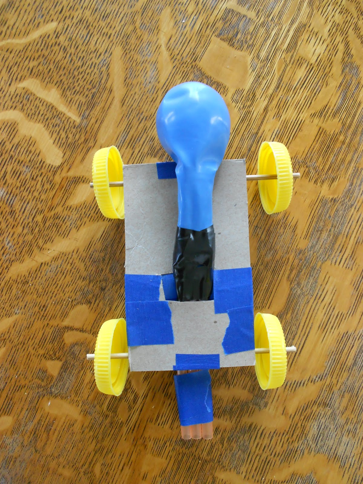 Almost Unschoolers Building Balloon Powered Racers