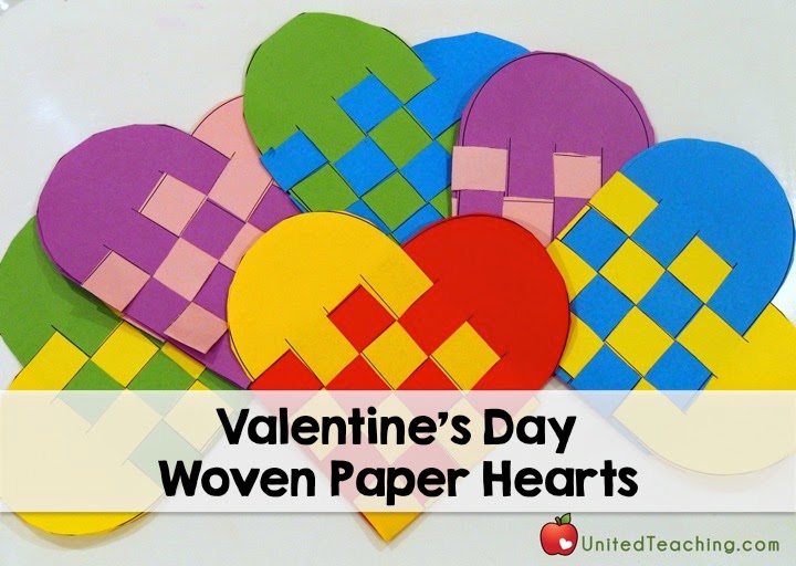 Who's Who and Who's New Valentine's Day Woven Paper Hearts Activity