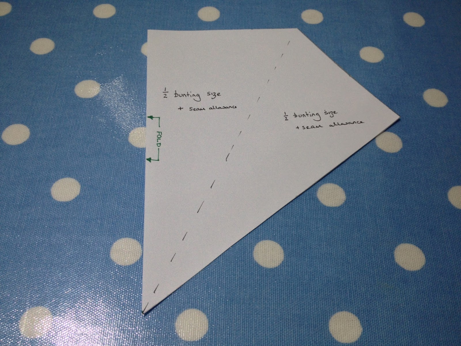 Bunting, the one seam, easy to sew method