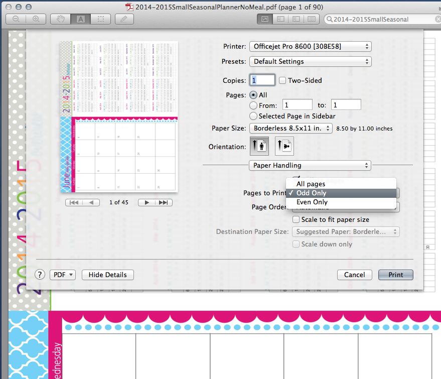 The Polka Dot Posie How to Print & Assemble our Small Planner Pages