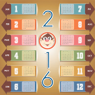 new year 2016 monkey calendar designs new year 2016 calendar designs ideas