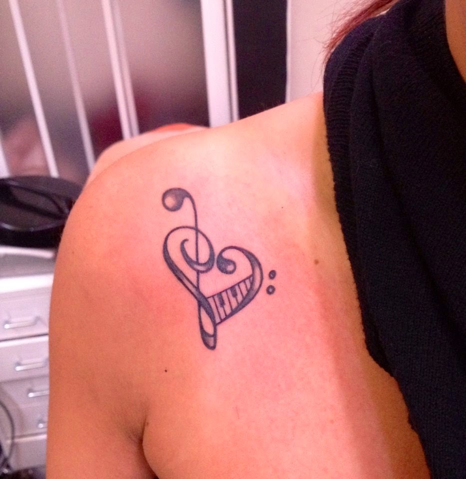 Las Pezia Matteo Tattoo Chiave Di Violino Chiave Di Basso Cuore Heart