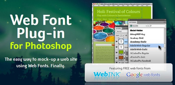 Web fonts plugin for Photoshop