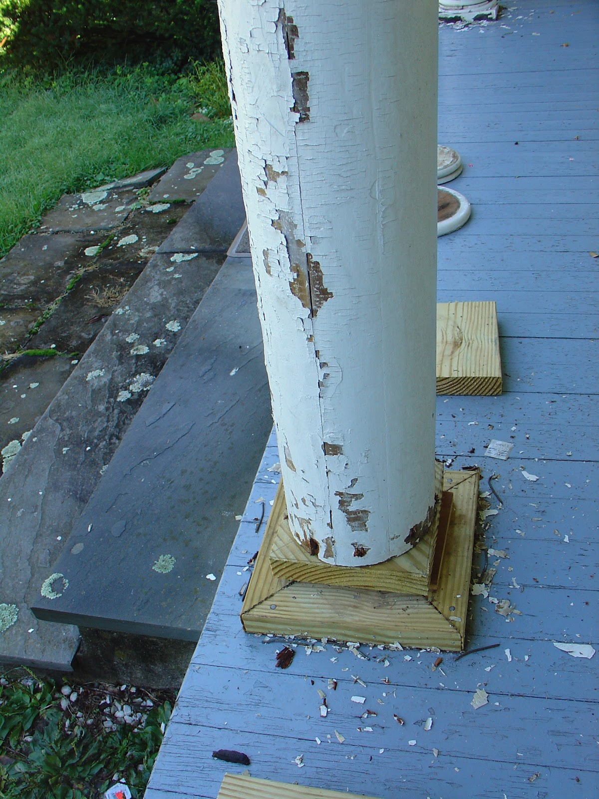 Life at Pugsley Replacing Porch Column Bases 2 Custom Base Replacements