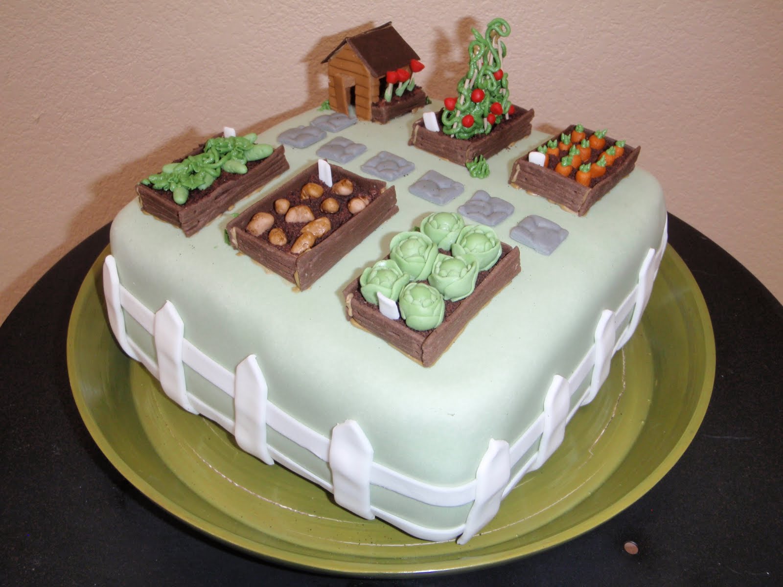 FLIRTING WITH FROSTING Vegetable Garden Cake