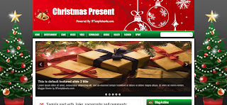 Christmas Present Blogger Template Design for Christmas Season
