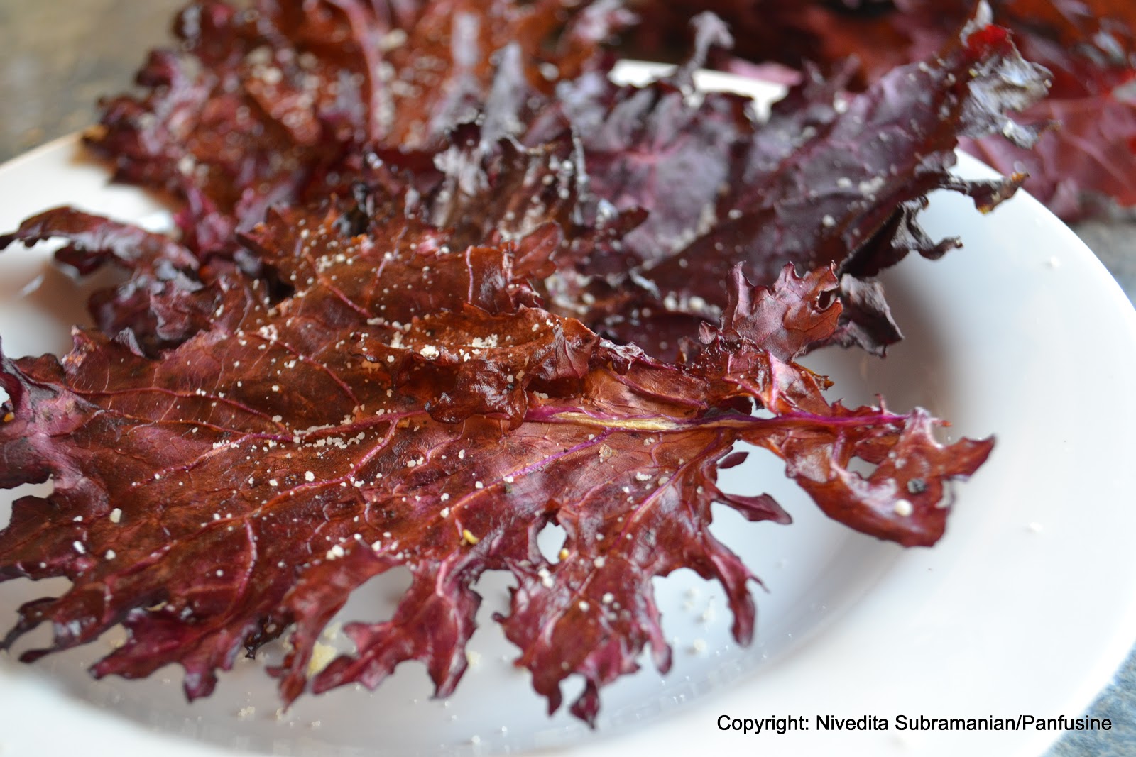 Day 353 Baked Red Kale chips