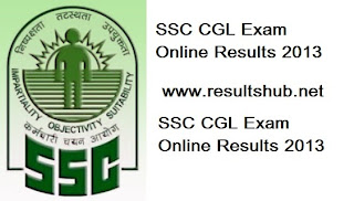 SSC CGL Exam Online Results 2013 Download, Print Online