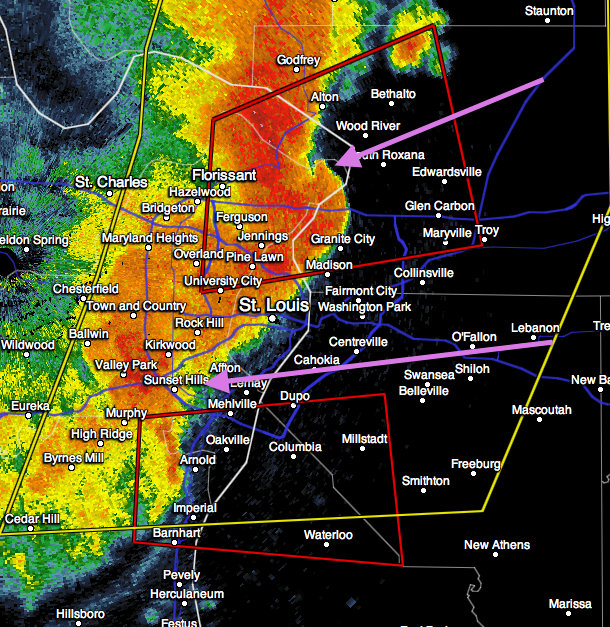 MSE Creative Consulting Blog St. Louis 835pm Radar Update