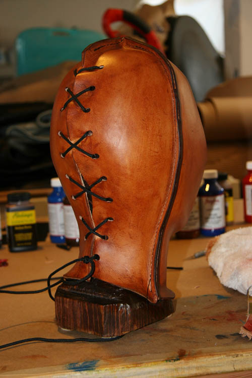 A fetish leathercrafters journal Head Case Painting vegtanned leather
