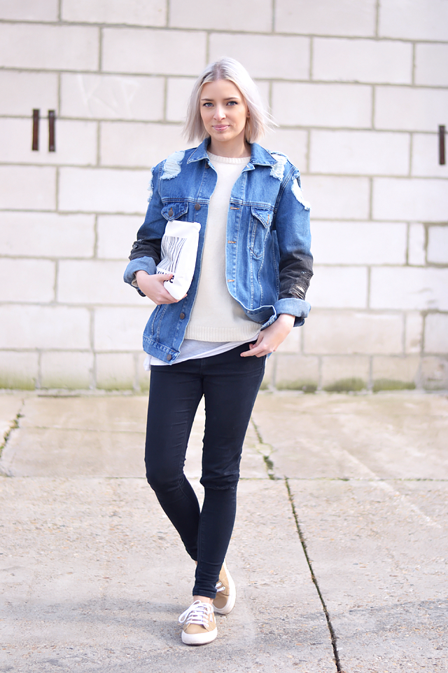 Outfit, superga, sneakers, camel, ridley jeans, asos, jeans jacket