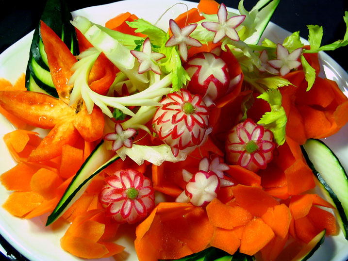 The Tower of Babel How to carve vegetables into a Bouquet of Flowers