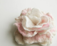 felted flower brooch rose