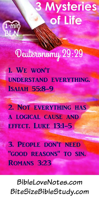 Deuteronomy 29:29, mysteries of faith