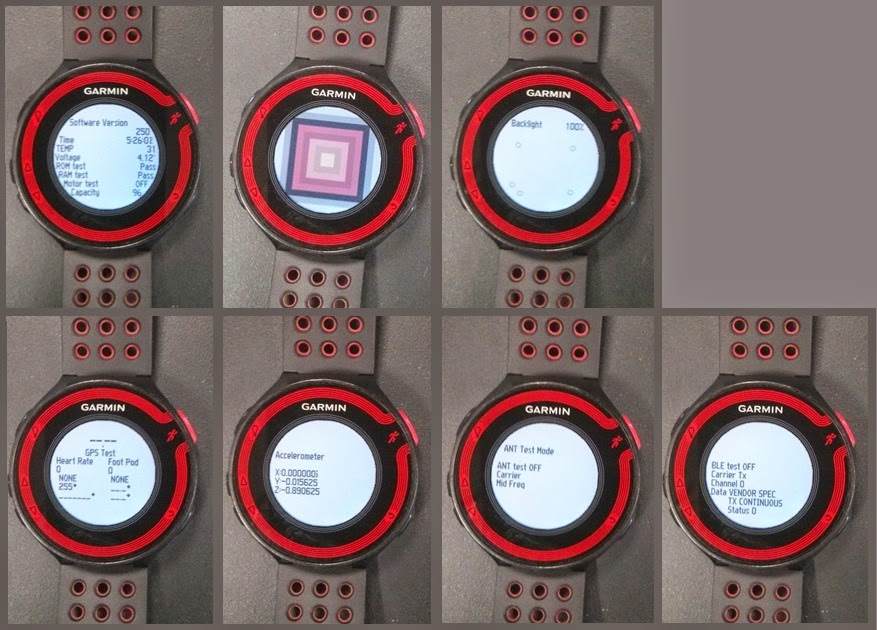 My Random Life Garmin Forerunner FR220 Test Mode.