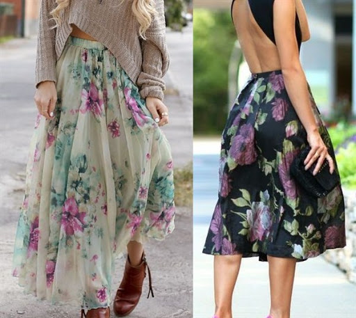 Floral skirt outfit ideas for trends 2015/2016 Floral skirt outfit ideas for trends 2015/2016