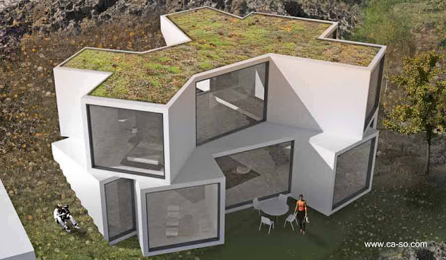 Arquitectura de www.ca-so.com Casa moderna de formas geométricas en Cataluña, España