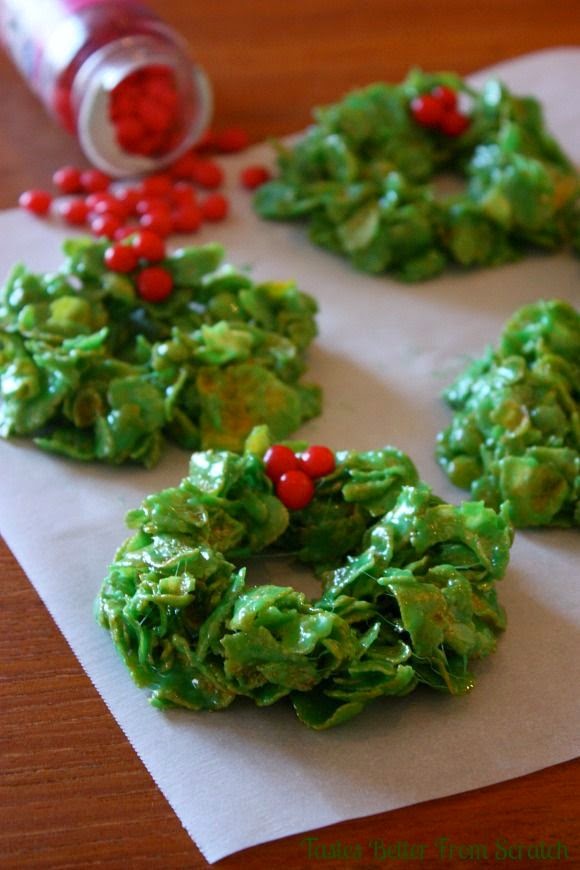 Christmas Cornflake Wreaths | Christmas Cookies