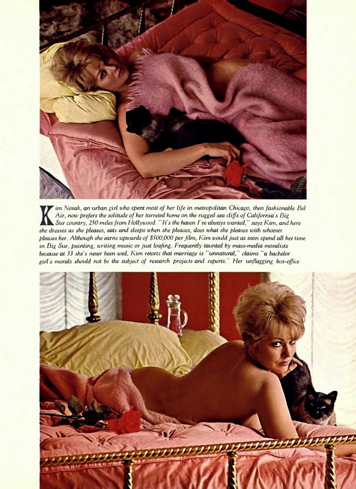 At Home With Kim Novak - Playboy, 1965.