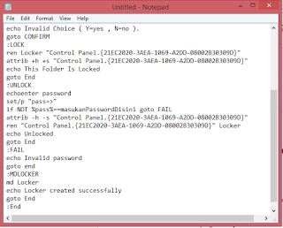 Cara Memberi Password pada Folder tanpa Software Cara Memberi Password pada Folder tanpa Software