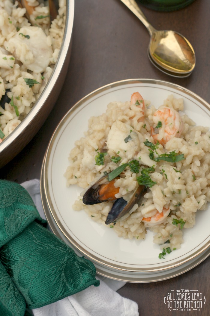 Mixed Seafood Risotto and a FeastoftheSevenFishes Menu All Roads