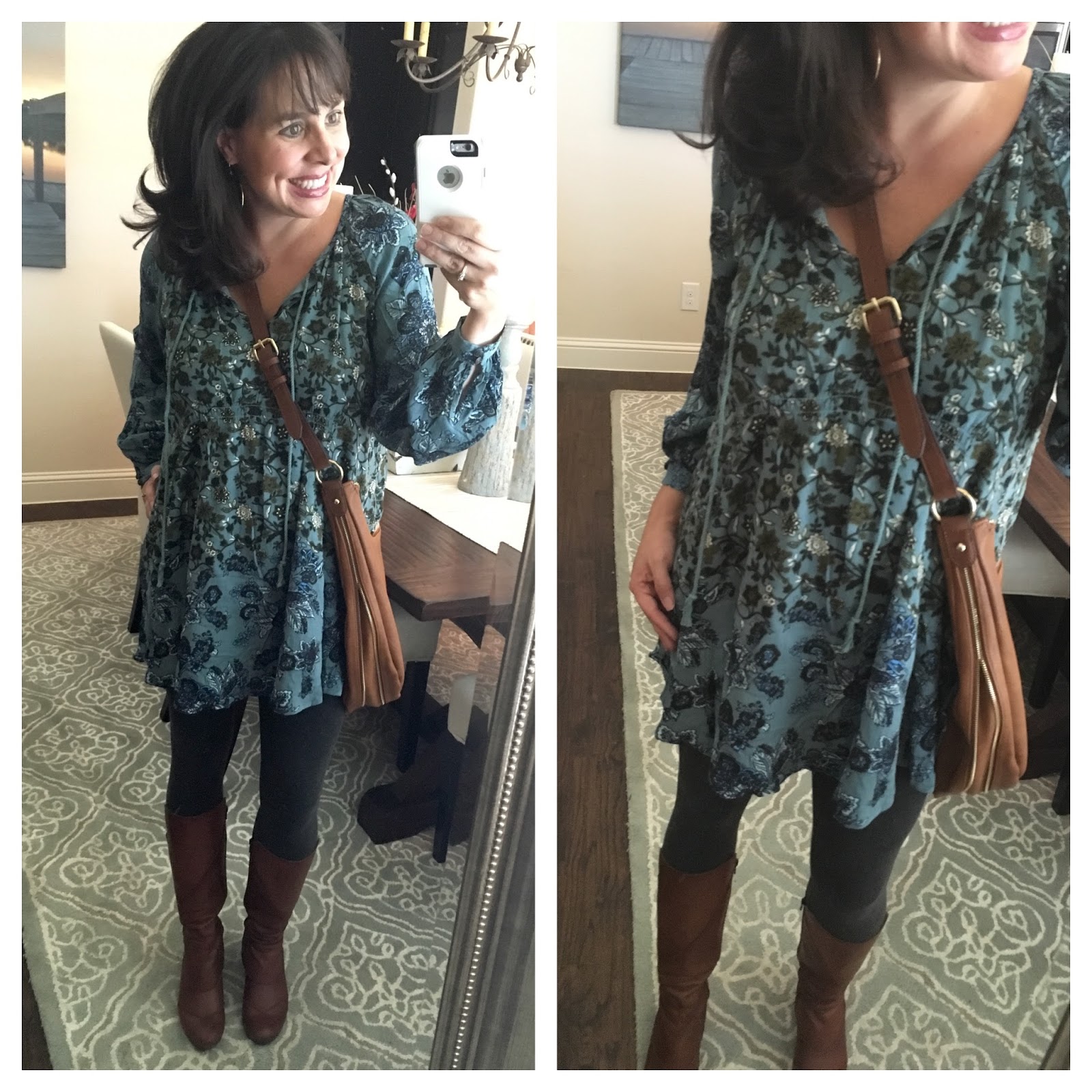 swing dress and leggings