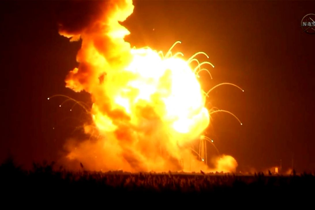 Antares Rocket Bound for Space Station Explodes on Launch NBC News Antares Rocket Bound for Space Station Explodes on Launch NBC News