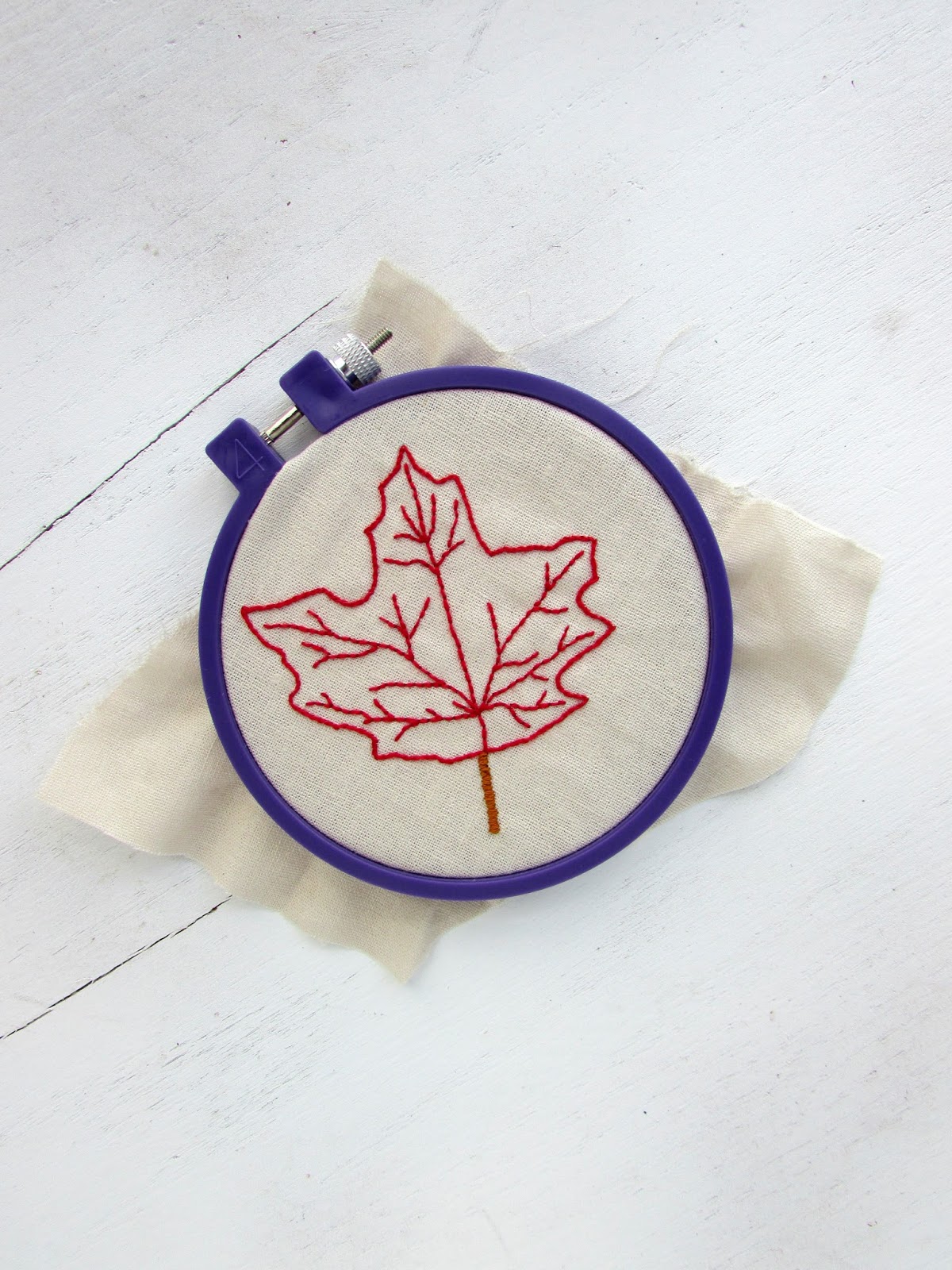 A lively hope free maple leaf hand embroidery pattern