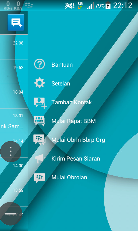 BBM Mod Transparant with floating main tab BBM Mod Transparant with floating main tab