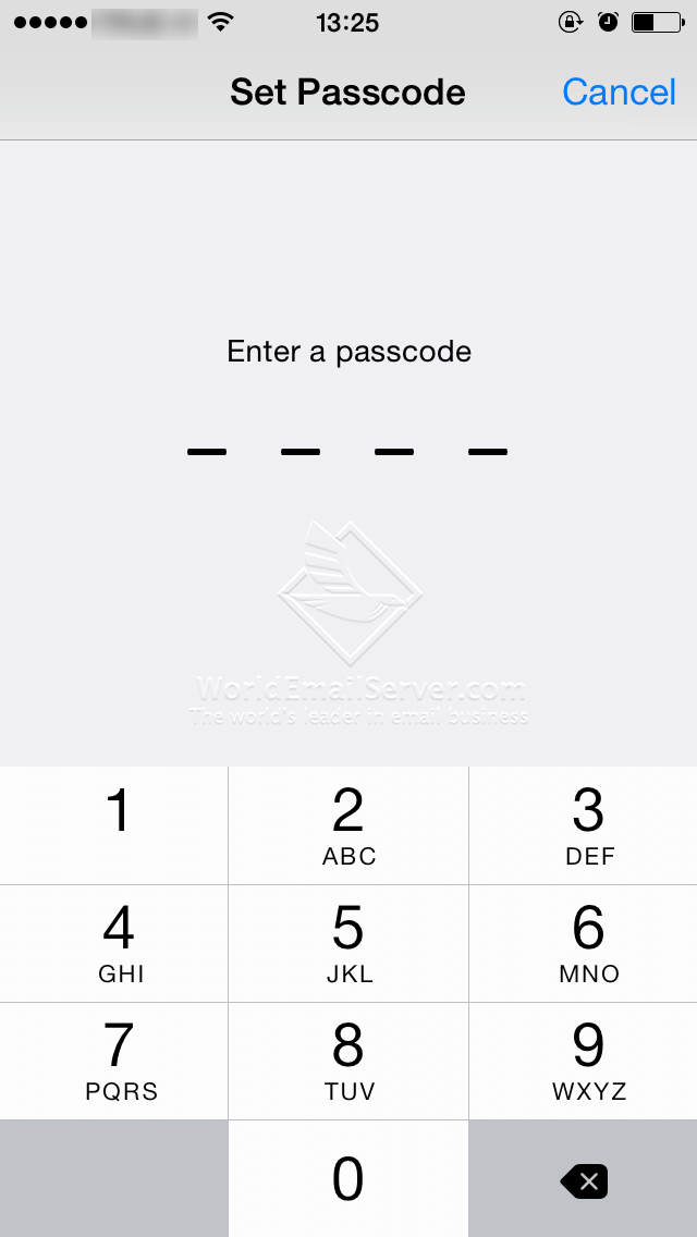 Enter a passcode