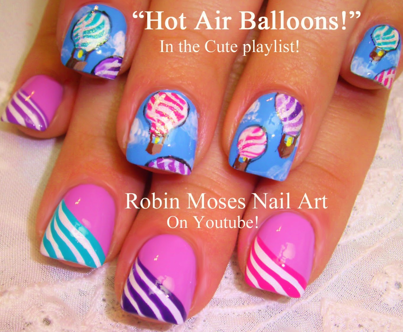 Hot Air Balloon Nail Art Glitter - wide 2