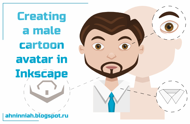 Learn to Draw 2D Art: Creating a male cartoon avatar in Inkscape