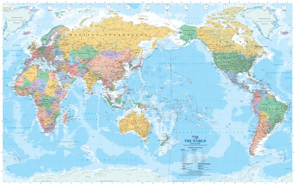 world map projection americas centered