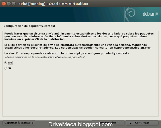 DriveMeca instalando Debian Jessie paso a paso