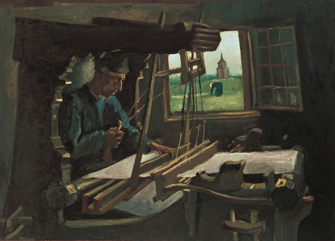 Weaver Near an Open Window by Vincent van Gogh