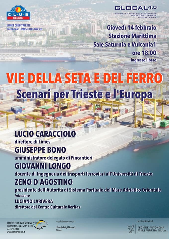 GIOVEDI' 14 FEBBRAIO 2019 - ORE 18 - STAZIONE MARITTIMA TRIESTE