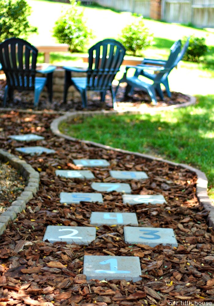 hopscotch garden stepping stones