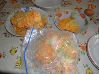 frozen courgette flowers