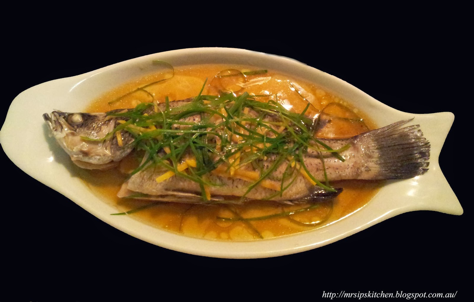 Mrs. Ip's Kitchen Whole Steamed Fish With Ginger And Shallots