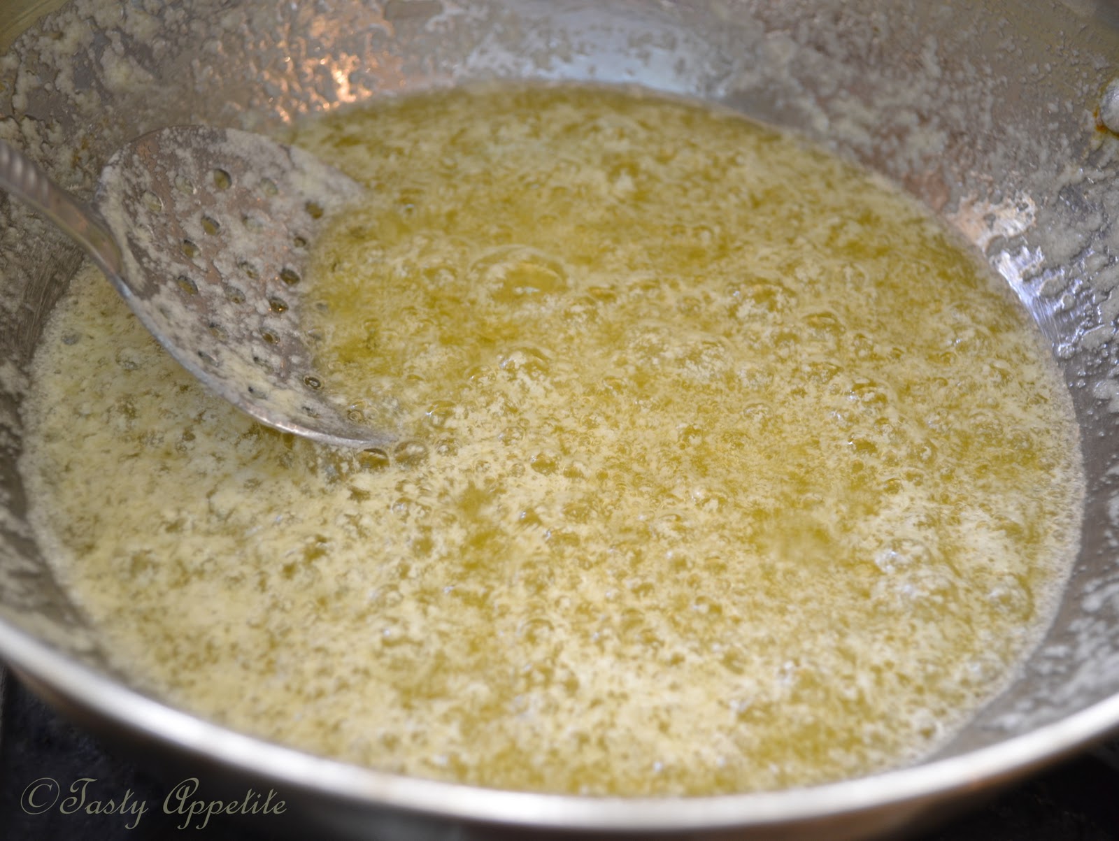 How to make Ghee / Clarified Butter at home / Easy stepwise pics