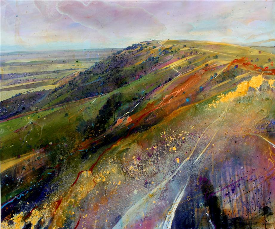 Lorna Kirin - Recent Paintings: Sussex Weald II - Acrylic on Canvas 120
