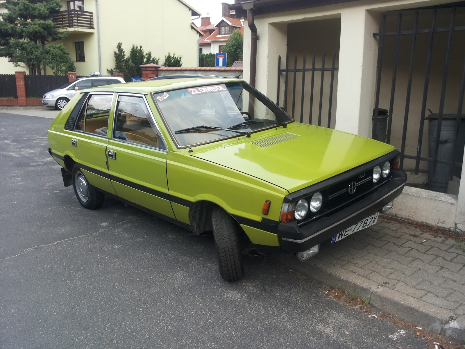 Old Parked Cars Warsaw 1980 FSO Polonez MR'78 1500