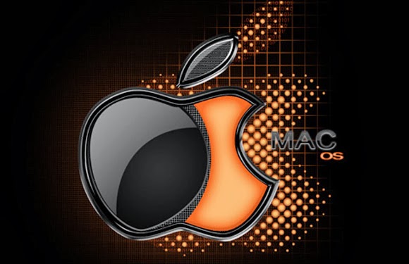 Awesome wallpaper with Mac OS X logo Awesome wallpaper with Mac OS X logo