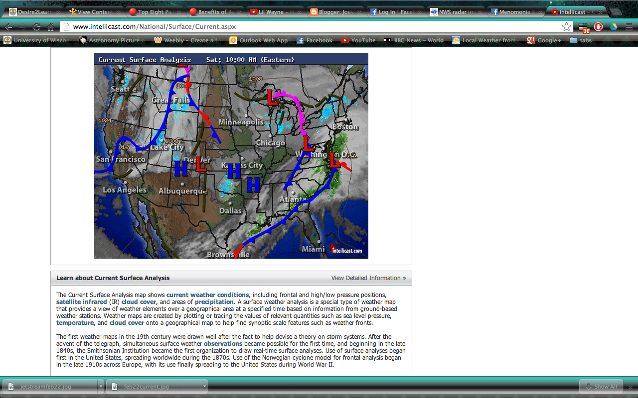 with the stationary front to the west of us the weather will not be too exciting for the next few days the low pressure area is on its downward slope and with the stationary front to the west of us the weather will not be too exciting for the next few days the low pressure area is on its downward slope and