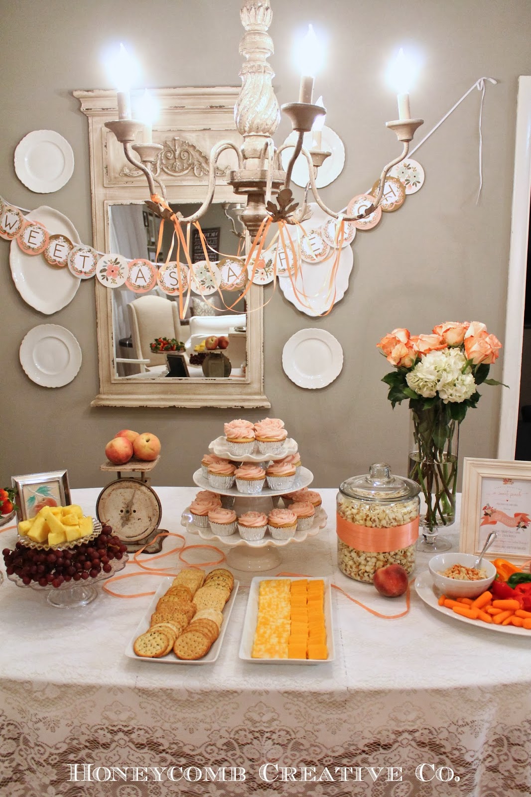 12th and White Sweet As A Peach {Peach Themed Baby Shower}